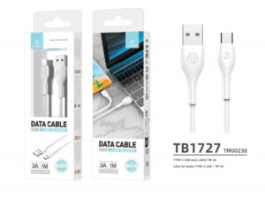 Mobiiltelefoni laadija juhe USB Type-C, valge