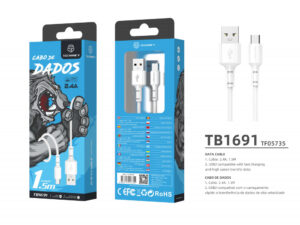 Mobiiltelefoni laadija juhe USB Type-C, white